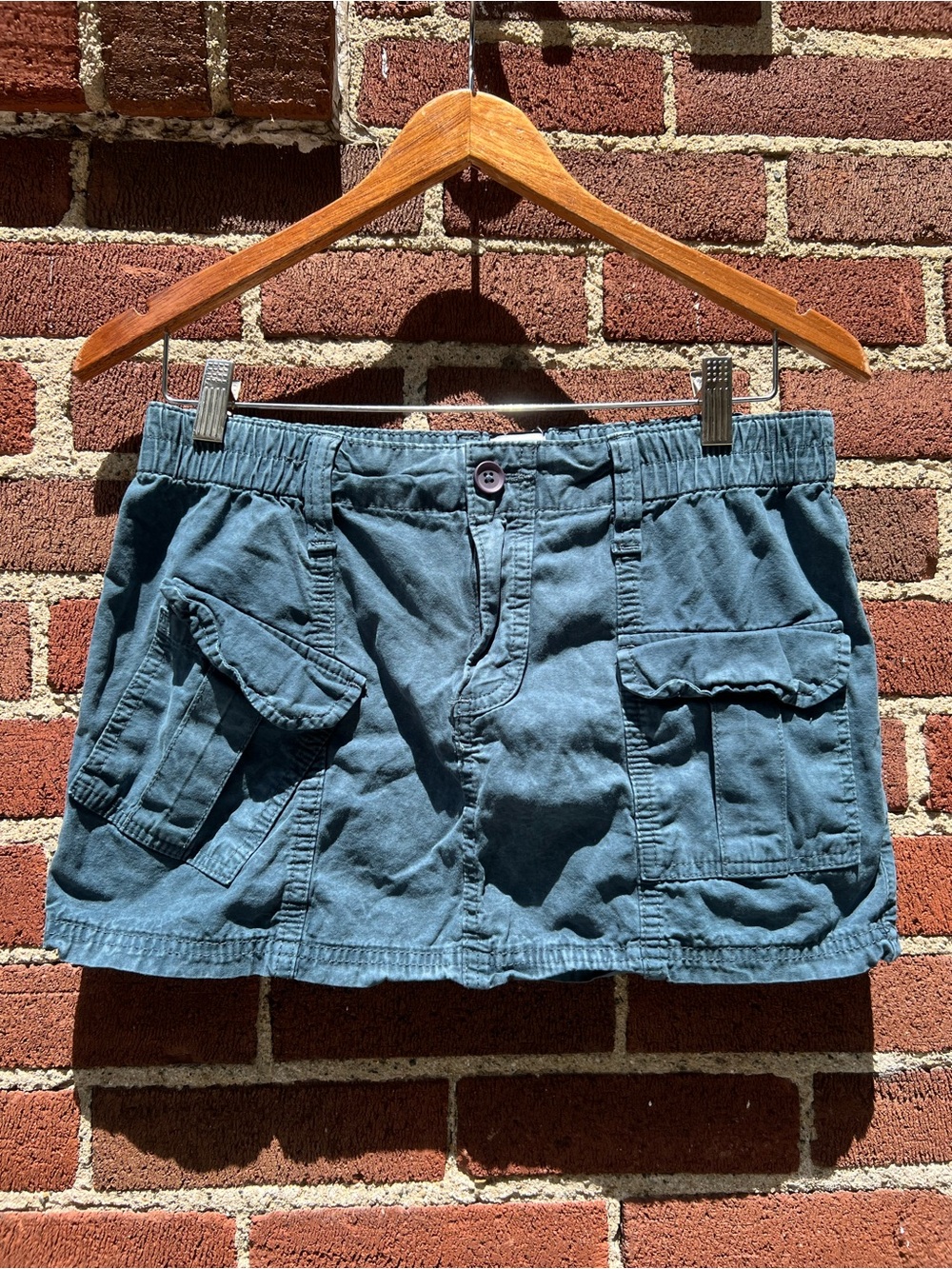 BDG Blue Washed Cargo Mini Skirt